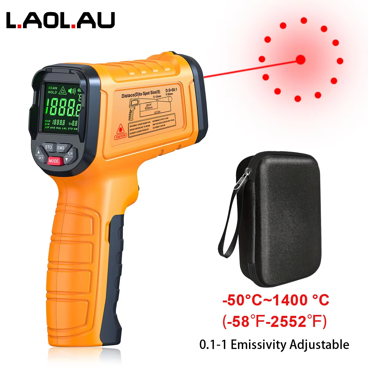 Industrial Laser Blaster - DT1000 DT1600 Infrared Thermometer Professional 13