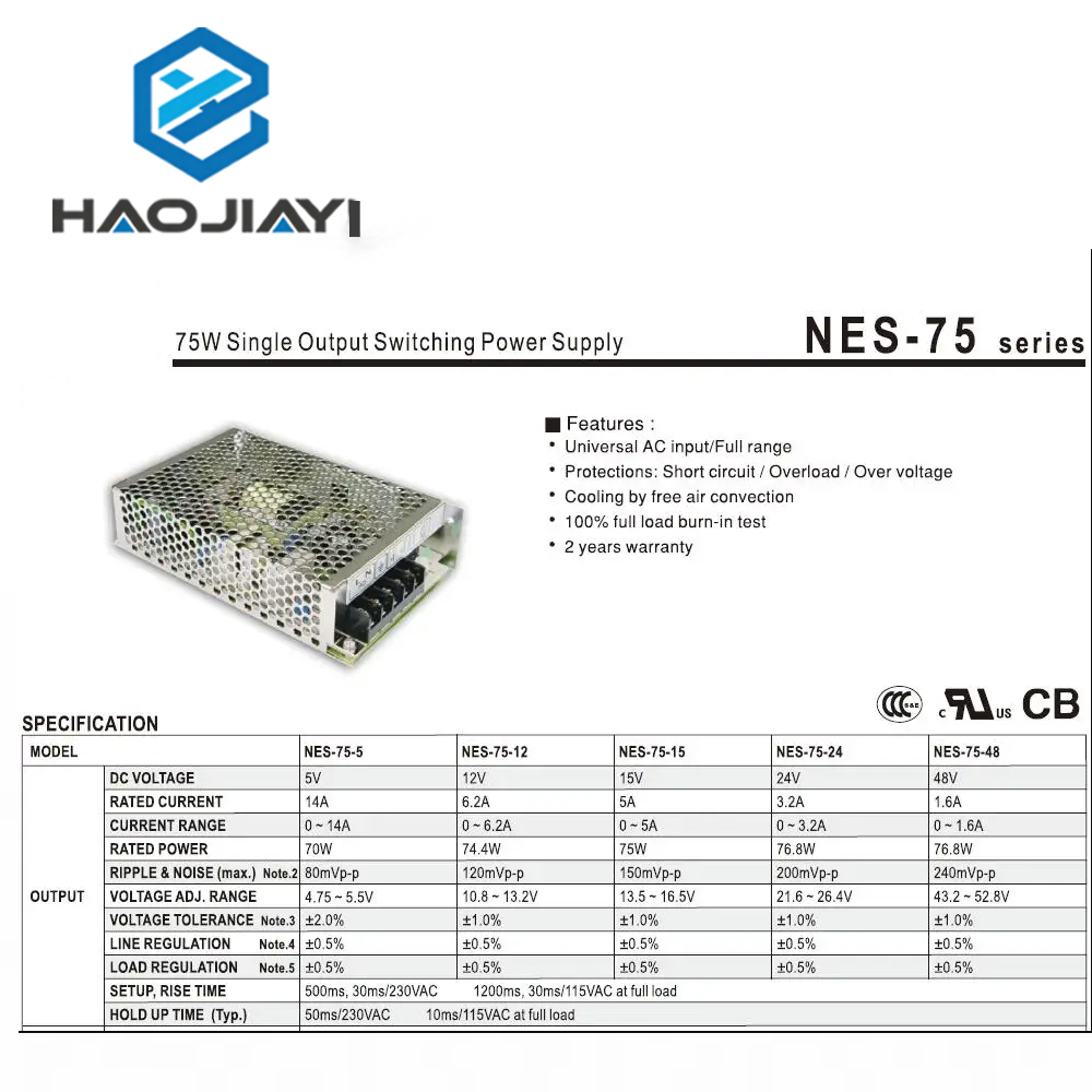 Meanwell NES-75-24 DC Single O – Industrial Laser Supply recenzja i cena