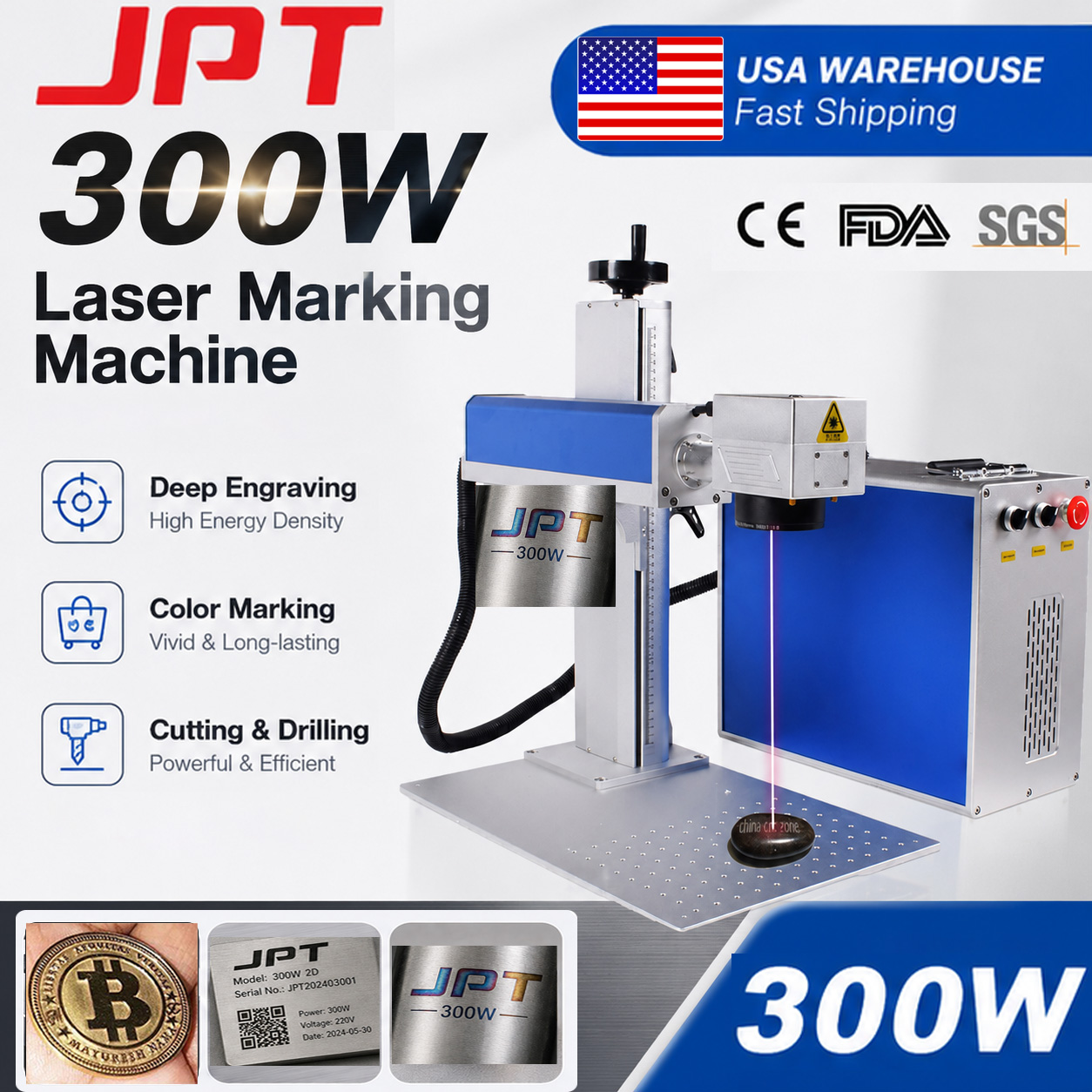 300W JPT Mopa Fiber Laser Mark – Fiber Laser Cutting Machine recenzja i cena
