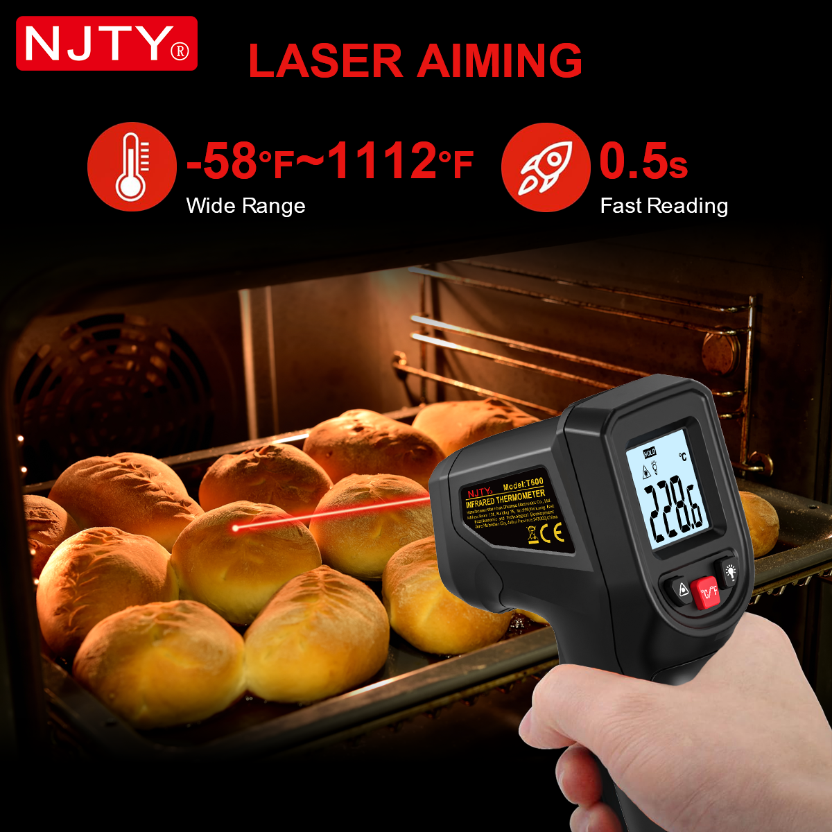 NJTY T600 Infrared Thermometer – Industrial Laser Blaster recenzja i cena
