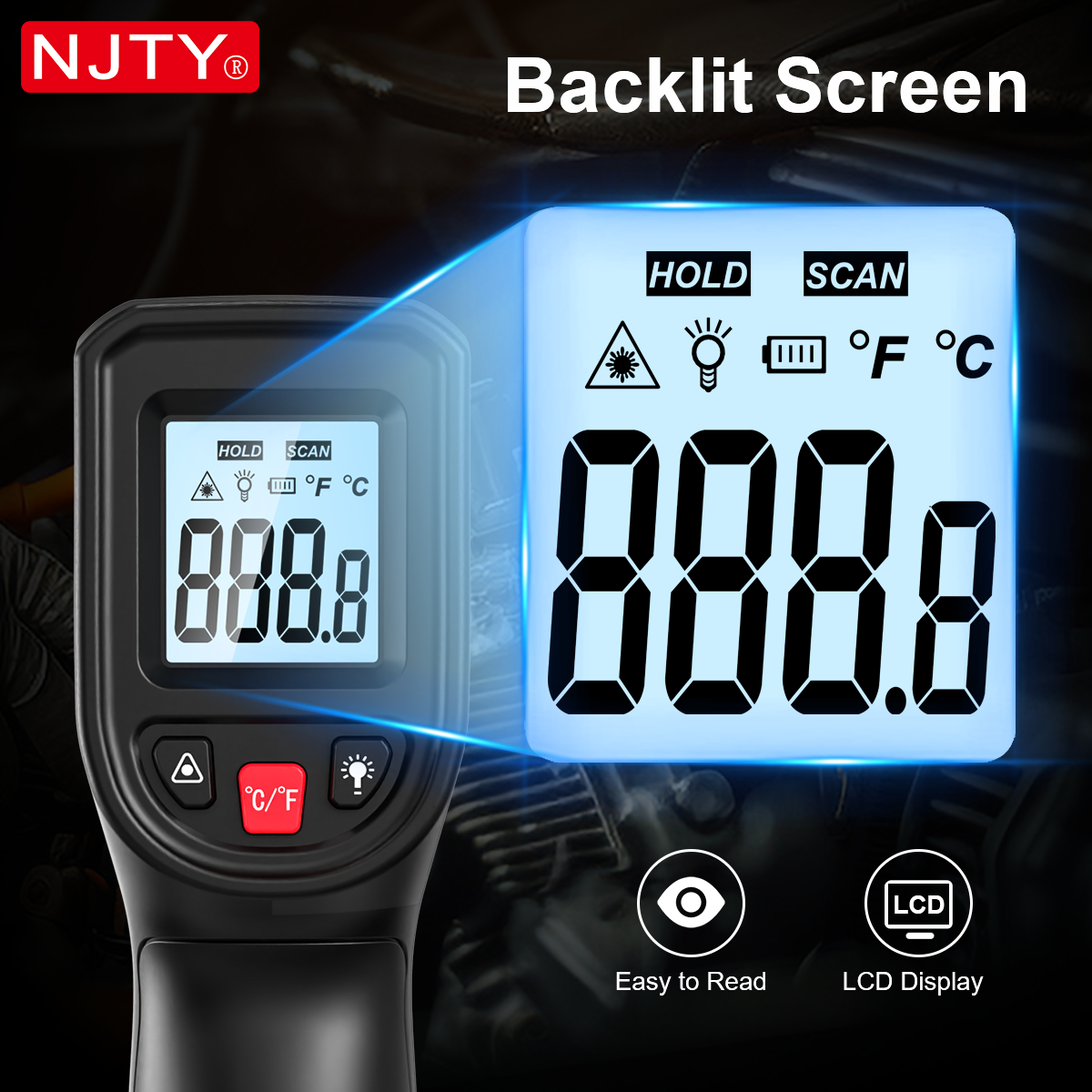 NJTY T600 Infrared Thermometer – Industrial Laser Blaster recenzja i cena