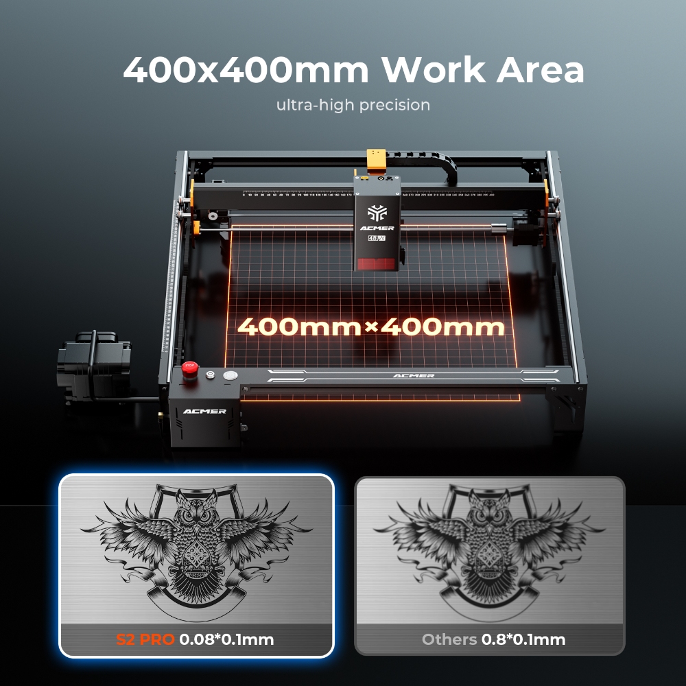 ACMER S2 PRO 36W/48W Laser Eng – Fiber Laser Cutting Machine recenzja i cena