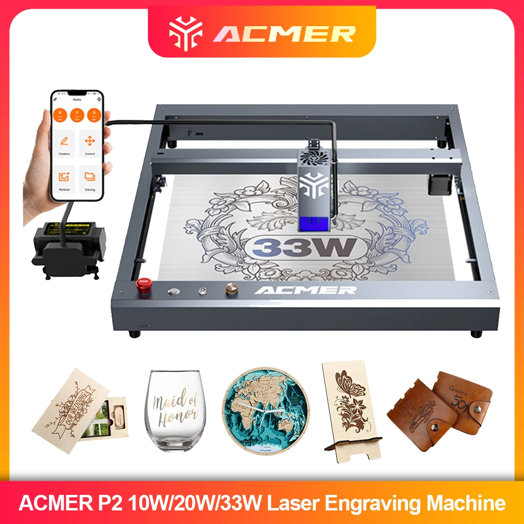 ACMER P2 Laser Engraver 33W 20 – Fiber Laser Cutting Machine recenzja i cena
