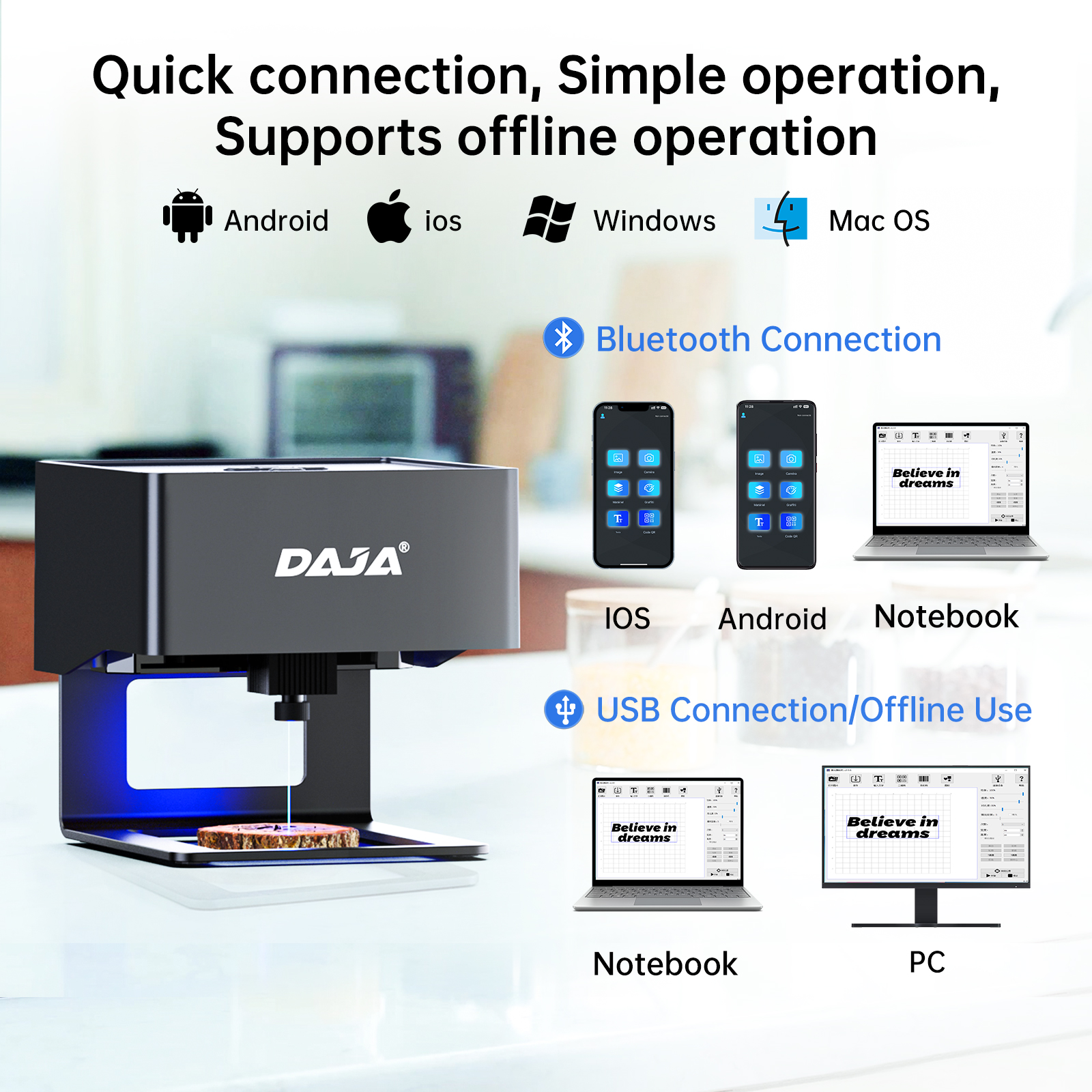 DAJA DJ6 Mini Portable Laser E – Fiber Laser Cutting Machine recenzja i cena
